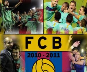 yapboz FC Barcelona Şampiyon Ligi BBVA 2010 - 2011